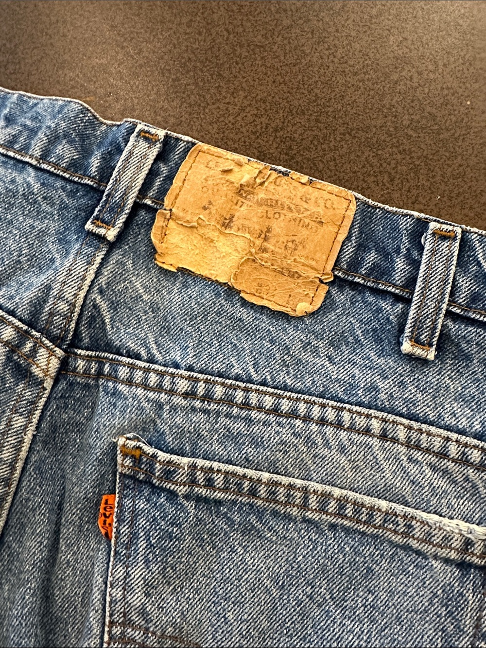 Vintage 1985 Levi’s 501 Orange Tab Jeans 34x30 USA Faded Distressed Hem - Picture 4 of 17